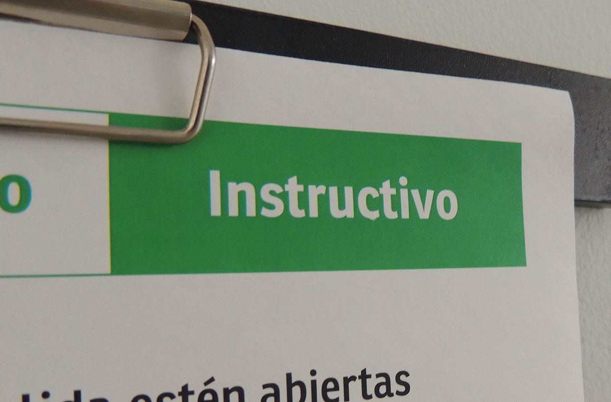 cartel de instructivo